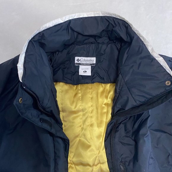 Columbia Ski Jacket Womens XL Black White Full Zip Gold Lined (READ) - Picture 3 of 16
